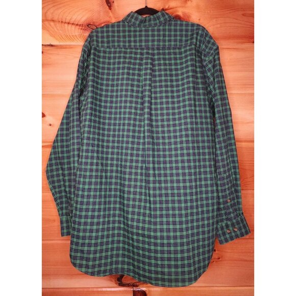 Green and Blue Plaid Men's Dress Shirt - Picture 5 of 11